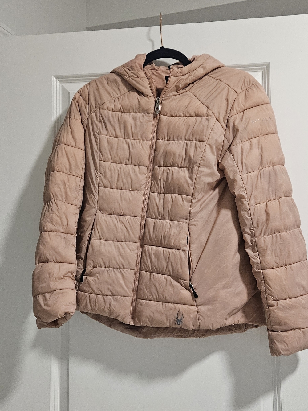 Spyder Women's Hooded Quilted Puffer Jacket in Blush